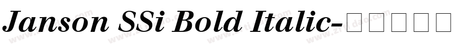 Janson SSi Bold Italic字体转换